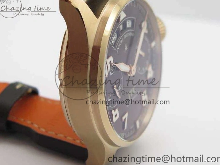 MIROTIME 0226 Popular Big Pilot Real PR IW502706 RG YLF 1:1 Best Edition Brown Dial On Calfskin Strap A 7223